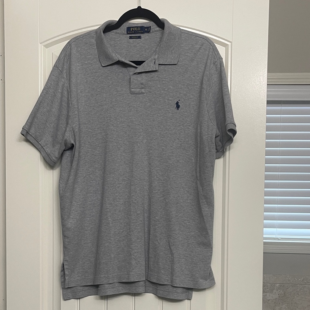 Polo by Ralph Lauren Light Gray Short-Sleeve Polo with Navy Pony